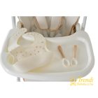 Lindo - Multifunkciós Etetőszék - Ajándék kiegészítőkkel (előke, kanál, villa) - Fehér