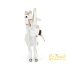 Lindo - Multifunkciós Etetőszék - Ajándék kiegészítőkkel (előke, kanál, villa) - Fehér