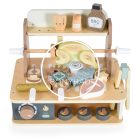 Fa játék - Fa barbecue szett - Pasztel