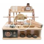 Fa játék - Fa barbecue szett - Pasztel