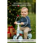 Modern 3 kerekű kék futóbicikli – kényelmes ülés, elfordítható kormány