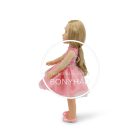 Játék baba - 38 cm - es hajasbaba, szőke, fésűvel, masnival - Barack 