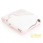 Babatakaró softy pihe puha 80*110cm jegesmedvés - pink