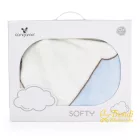 Babatakaró softy pihe puha  80*110cm jegesmedvés - világoskék