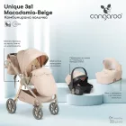 Cangaroo Unique 3in1 multifunkciós babakocsi - Bézs