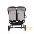 MONI TWINGO Iker babakocsi lábzsákkal VSZÜRKE/SILVER