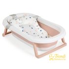 Baba fürdőkád szett összecsukható káddal - Pink