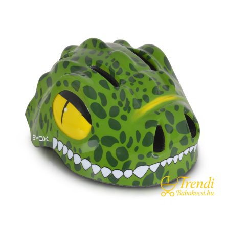 Kerékpáros sisak Y27 (48-54 cm) Dino-sötétzöld