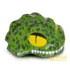 Kerékpáros sisak Y27 (48-54 cm) Dino-sötétzöld
