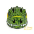 Kerékpáros sisak Y27 (48-54 cm) Dino-sötétzöld