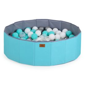   Labdamedence MELO 80cm – 90 színes labdával, összecsukható, menta színben