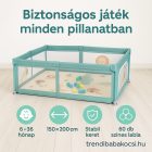 GAMEZONE összecsukható járóka szőnyeggel és 60 labdával – 150×200 cm – MENTA