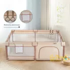 GameZone Basic járóka 150x200 lecippzározható oldal, sarokvédő egyszínű BÉZS