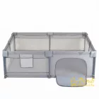 GameZone Basic járóka 150x200 lecippzározható oldal, sarokvédő egyszínű SZÜRKE