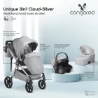 Cangaroo Unique 3in1 multifunkciós babakocsi - Silver
