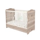 Viki - 120 - as Zárt végű Ágyneműtartós Gyermekágy - Krém - Fűz