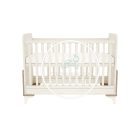 Kloé - 120 - as zárt végű gyermekágy - Fűz - Krém