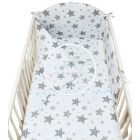 Csíkos Csillagok - Kék - 3 részes ágynemű szett - Ovis méret