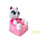 Bébi Plüss Fotel - Kihajtható - Cica pink