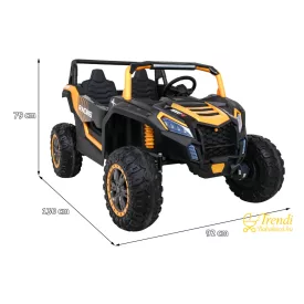   XXL Buggy ATV verseny 4x4 elektromos kisautó 24 V - 4 x 200 watt – arany