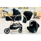 Hydra 3in1 babakocsi -I-size hordozóval - Fekete