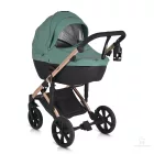Cangaroo Eggo 3in1 babakocsi elegáns ökobőr - Emerald zöld