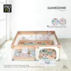 GAMEZONE összecsukható járóka szőnyeggel + 60 labdával (120×120) - bézs