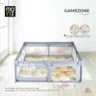 GAMEZONE összecsukható járóka szőnyeggel + 60 labdával (120×120) - szürke