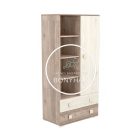 Viki - 1 Ajtós 2 fiókos állószekrény - Krém - Fűz