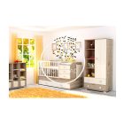 Viki - 1 Ajtós 2 fiókos állószekrény - Krém - Fűz