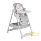 Surprise etetőszék szilikon tányérral, evőeszközzel, előkével - szürke