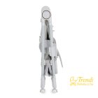 Surprise etetőszék szilikon tányérral, evőeszközzel, előkével - szürke