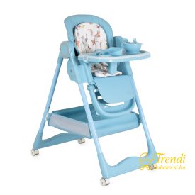   Surprise etetőszék szilikon tányérral, evőeszközzel, előkével - kék