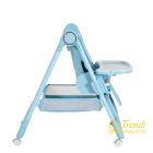 Surprise etetőszék szilikon tányérral, evőeszközzel, előkével - kék