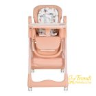 Surprise etetőszék szilikon tányérral, evőeszközzel, előkével - pink