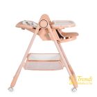 Surprise etetőszék szilikon tányérral, evőeszközzel, előkével - pink