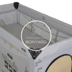 PLAYHOUSE összecsukható házikó utazóágy – szürke