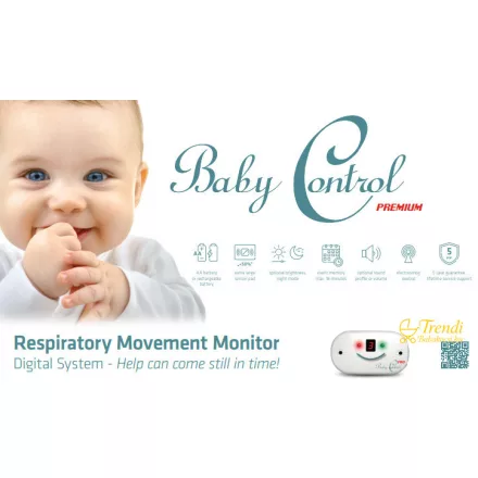 Baby Control Premium légzésfigyelő készülék 1 extra nagy lappal