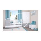 Erik - 2 ajtós 2 fiókos szekrény - Ezüst - Fehér