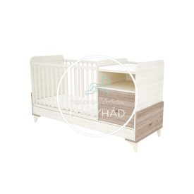   Kloé - 2 fiókos kombinált kiságy ( 60 x 120 cm) - Fűz - Krém