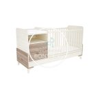 Kloé - 2 fiókos kombinált kiságy ( 60 x 120 cm) - Fűz - Krém