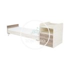 Kloé - 2 fiókos kombinált kiságy ( 60 x 120 cm) - Fűz - Krém