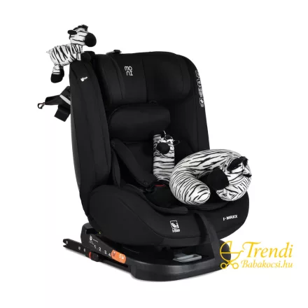 i-MAXX autós ülés, isofix, forgatható, 2 plüss+párna 40-150cm Fekete