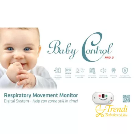 Baby Control Pro 3 légzésfigyelő készülék 28x47cm 3 lappal