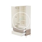 Kloé - 3 fiókos 1 ajtós szekrény - Fűz - Krém