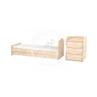 Niki - 3 Fiókos kombinált gyermekágy - Borostyán - 60 x 120cm - es