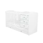 Félix - 3 fiókos kombinált gyermekágy - Fehér - 60 x 120 cm - es
