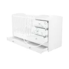 Félix - 3 fiókos kombinált gyermekágy - Fehér - 60 x 120 cm - es