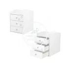 Félix - 3 fiókos kombinált gyermekágy - Fehér - 60 x 120 cm - es