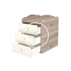Viki - 3 fiókos kombinált gyermekágy - Krém - Fűz - 60 x 120 cm - es